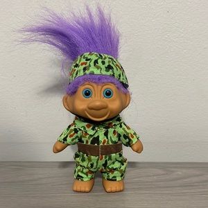 Vintage 1991 TNT Army, Marine Troll with Camo Fatigues, EUC